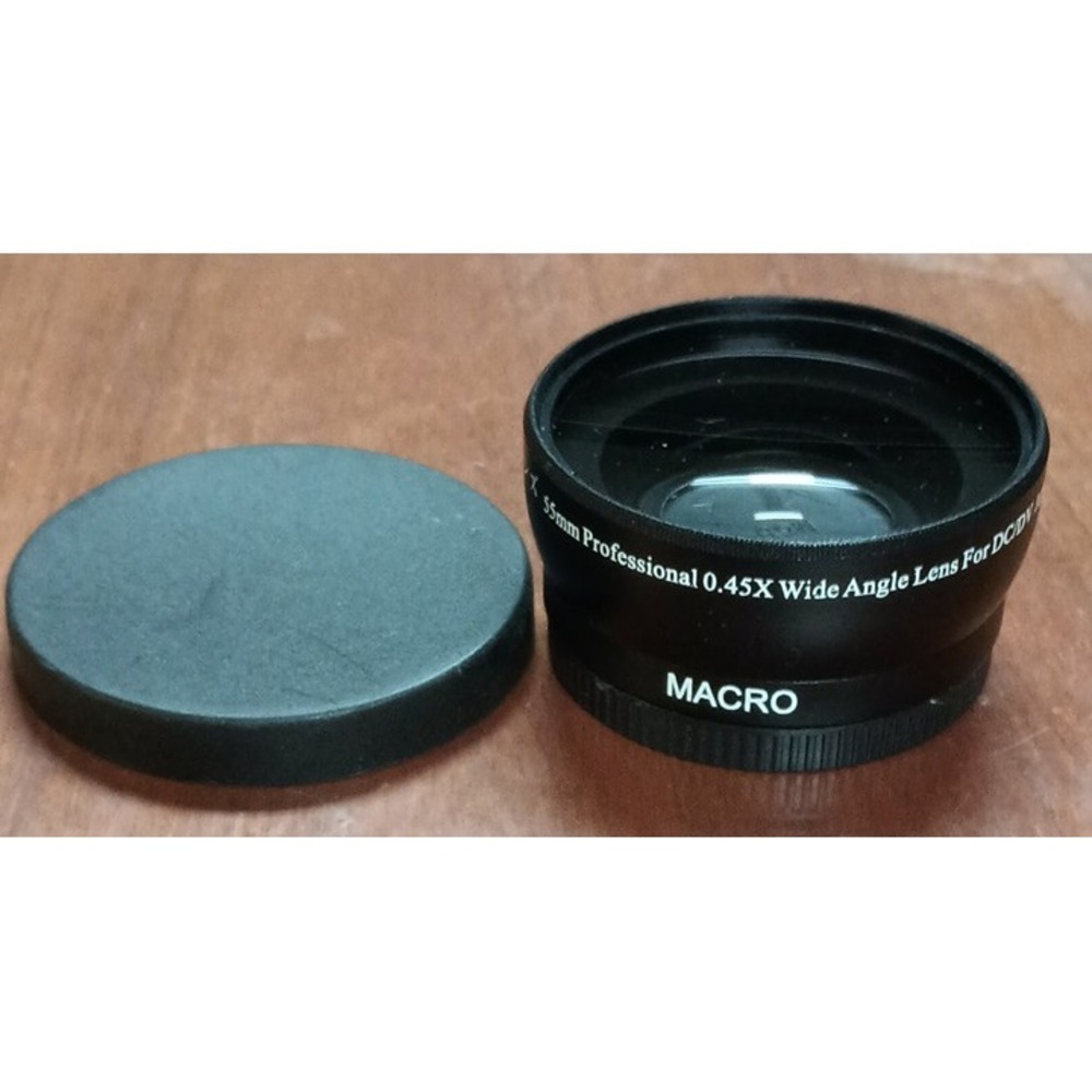 55mm Professional 0.45X Wide Angle Conversion Lens for DC/DV Cameras Camcorders